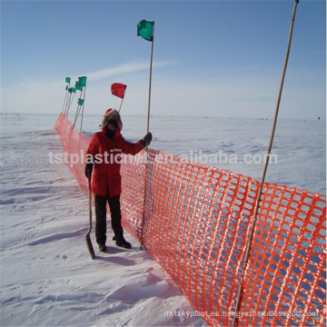 Cerca anaranjada plástica de la nieve / cerca de malla plástica resistente